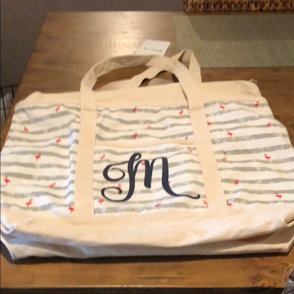 DALIX Monogrammed Flamingo Bag